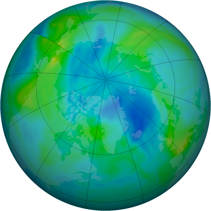 Arctic ozone map for 27 September 2007
